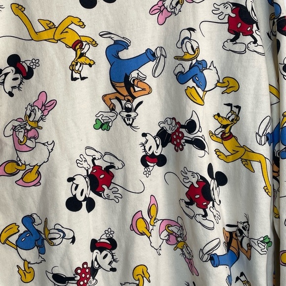 Disney Mickey and Friends Allover Graphic Print Pullover Crewneck Sweatshirt XXL - Picture 7 of 11